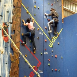 ESOL Business students visit Extreme Edge Rock Climbing
