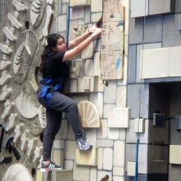 ESOL Business students visit Extreme Edge Rock Climbing