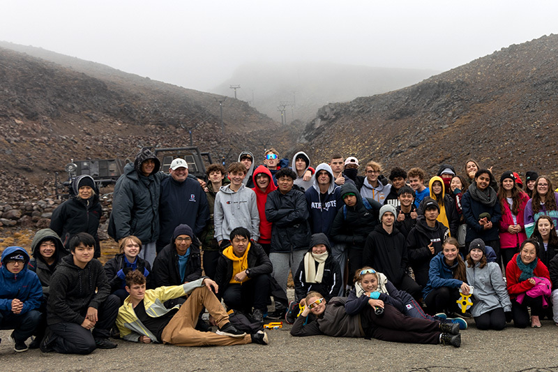 Geographers collect data in Tongariro National Park - Macleans College