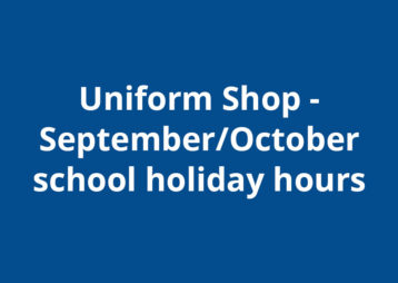 Uniform shop september october school holidays