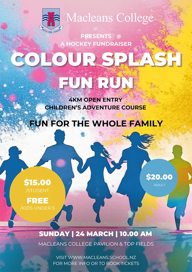 Macleans College Colour Splash Fun Run