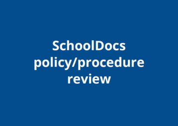 Schooldocs policy procedure review