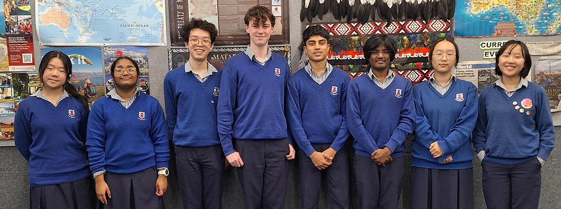 Macleans College White team who are now in the Senior International Ethics Final.
