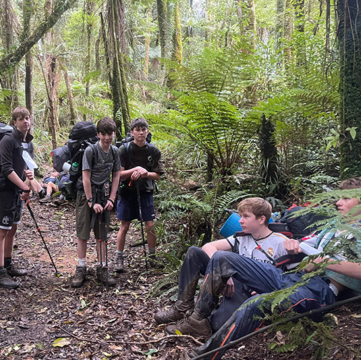 Year 11 Challenge students at Macleans College tackle demanding Crosbies Hut hike