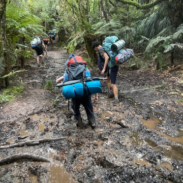 Year 11 Challenge students at Macleans College tackle demanding Crosbies Hut hike