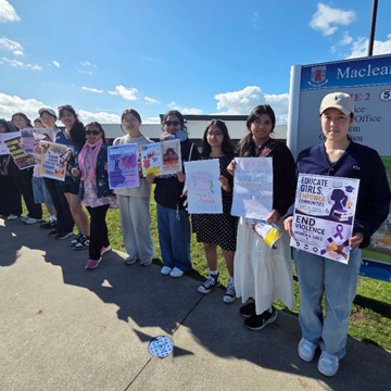 Macleans College Zonta Club walks for gender equality