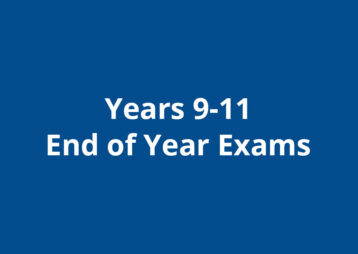 End of year exams years 9 11