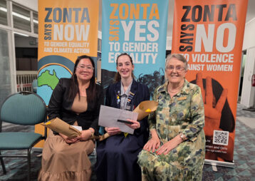 Gabby Watson receives Zonta Female Empowerment Award
