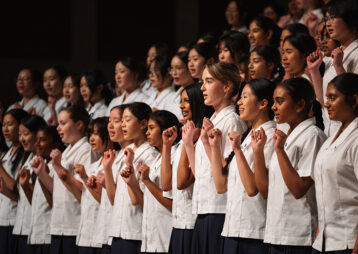 Aria and Voce Castello represent Macleans College at Treble Voices Festival
