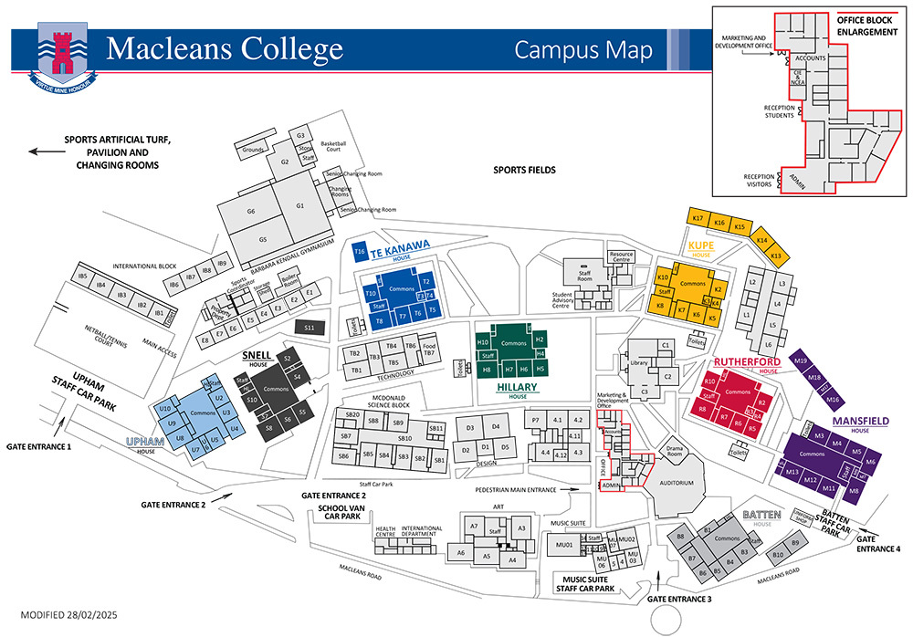 Macleans College campus map