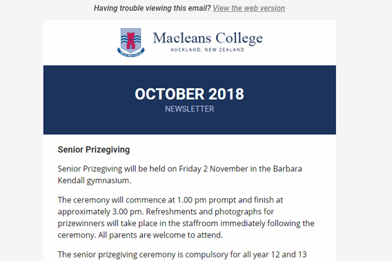 Newsletter October 2018